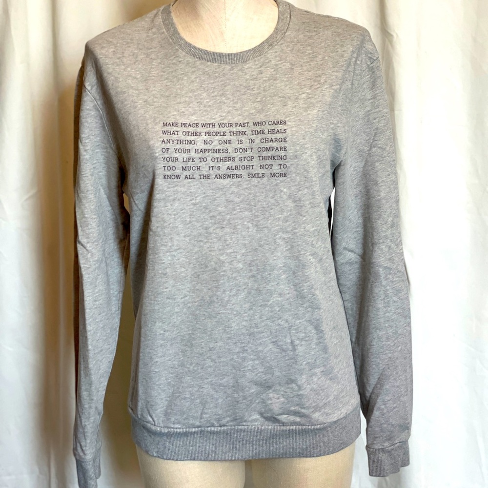 ZARA Flammable M/40 Med Crew neck Sweater Gray